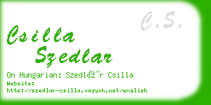 csilla szedlar business card